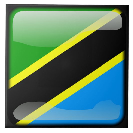 Vlag van Tanzania Tegeltje (Voorkant)