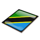 Vlag van Tanzania Tegeltje (Zijkant)