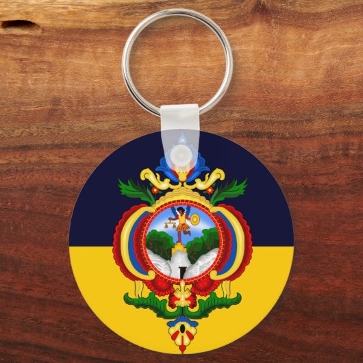 Vlag van Tegucigalpa, Honduras Sleutelhanger (Voorkant)