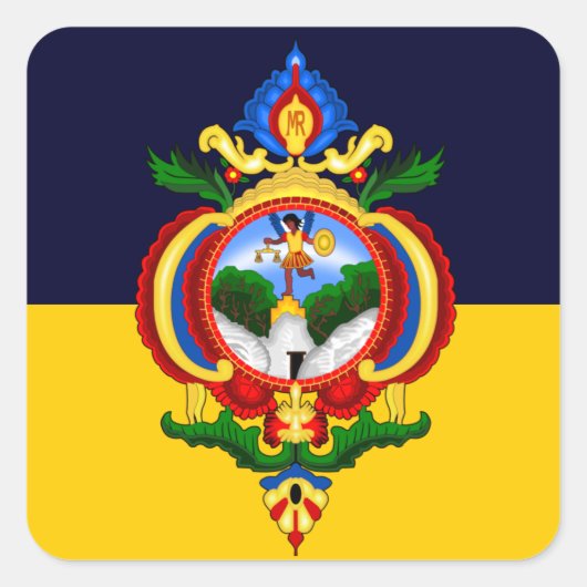 Vlag van Tegucigalpa, Honduras Vierkante Sticker (Voorkant)