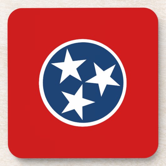 Vlag van Tennessee Bier Onderzetter (Voorkant)