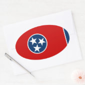 Vlag van Tennessee Ovale Sticker (Envelop)