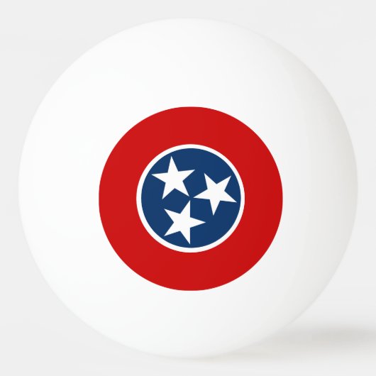 Vlag van Tennessee Pingpongbal (Voorkant)