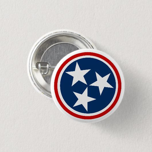 Vlag van Tennessee Ronde Button 3,2 Cm (Voorkant /achterkant)