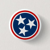 Vlag van Tennessee Ronde Button 3,2 Cm (Voorkant)