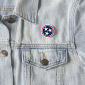 Vlag van Tennessee Ronde Button 3,2 Cm (In situ)