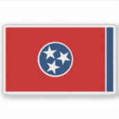 Vlag van Tennessee Sticker (Voorkant)