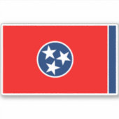 vlag van Tennessee Sticker (Voorkant)