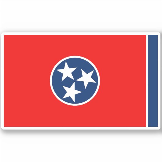 vlag van Tennessee Sticker (Voorkant)