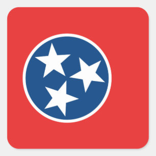 Vlag van Tennessee Vierkante Sticker
