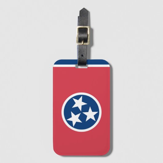 Vlag van Tennessee, VS Bagagelabel (Voorkant (verticaal))