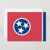 Vlag van Tennessee, VS Briefkaart (Voorkant / Achterkant)
