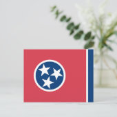 Vlag van Tennessee, VS Briefkaart (Staand voorkant)