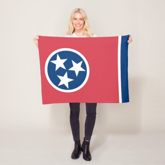 Vlag van Tennessee, VS Fleece Deken (In situ)