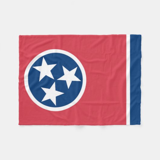 Vlag van Tennessee, VS Fleece Deken (Voorkant (Horizontaal))