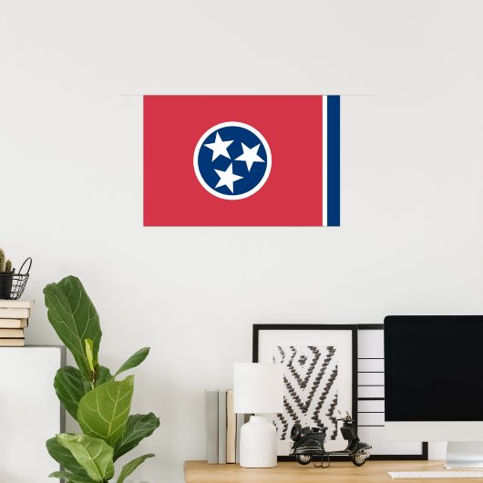 Vlag van Tennessee, VS Poster (Thuiskantoor)