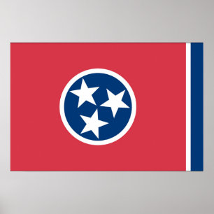 Vlag van Tennessee, VS Poster
