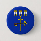 Vlag van Ternopil Oblast Ronde Button 5,7 Cm (Voorkant)