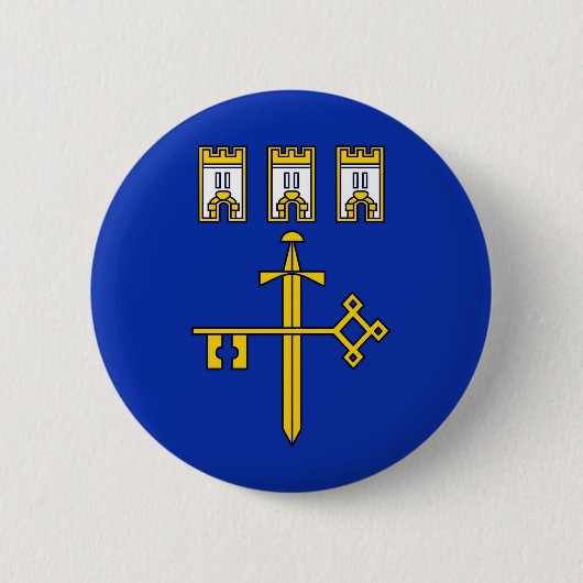 Vlag van Ternopil Oblast Ronde Button 5,7 Cm (Voorkant)
