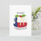 VLAG VAN TEXAS | Feestelijke pruimenpudding | Kers Feestdagenkaart (Staand voorkant)