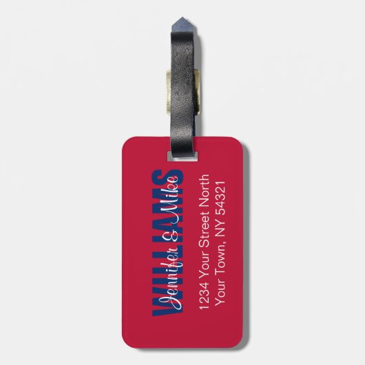 Vlag van Texas, gepersonaliseerd Bagagelabel (Achterkant verticaal)