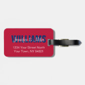 Vlag van Texas, gepersonaliseerd Bagagelabel (Achterkant horizontaal)