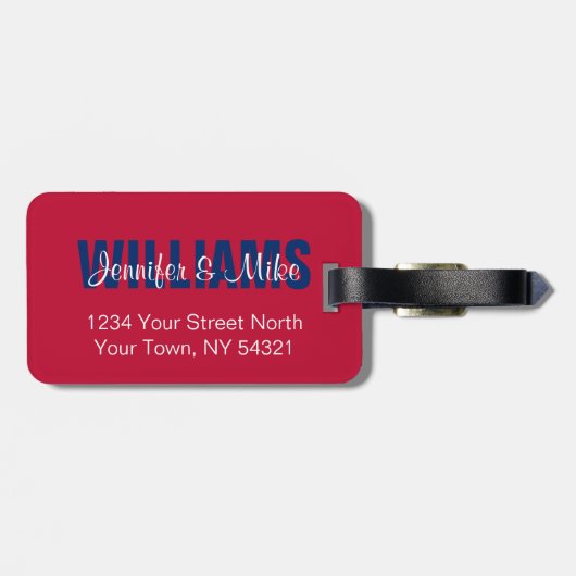 Vlag van Texas, gepersonaliseerd Bagagelabel (Achterkant horizontaal)