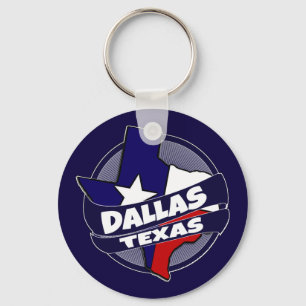 Vlag van Texas in Dallas breekt sleutelhanger