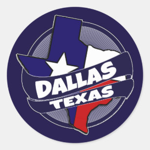Vlag van Texas in Dallas breekt stickers