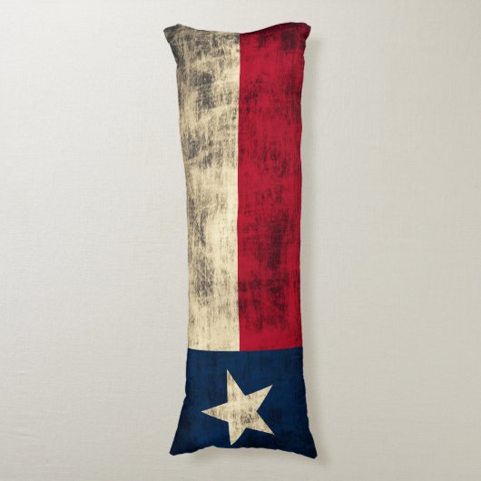  vlag van Texas Lichaamskussen (Voorkant Verticaal)