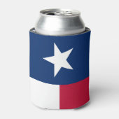 Vlag van Texas: Longhorns, de Texaanse eenzame ste Blikjeskoeler (Blikje Voorkant)