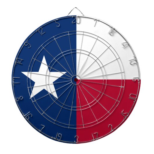 Vlag van Texas: Longhorns, de Texaanse eenzame ste Dartbord (Voorkant)