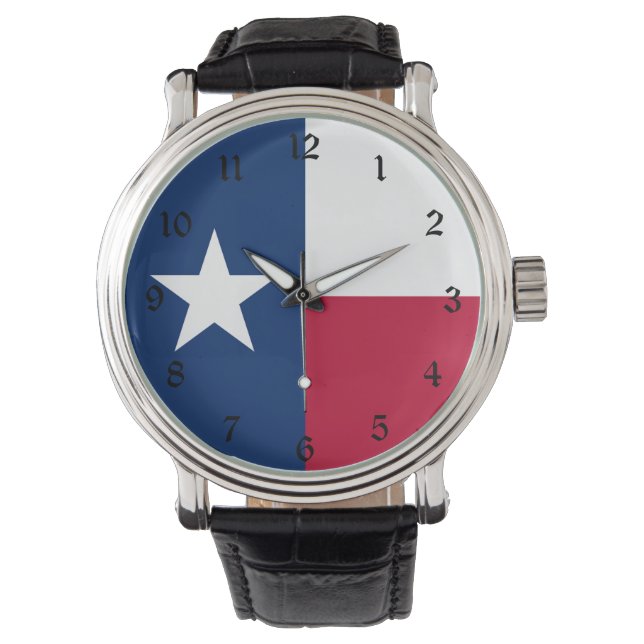Vlag van Texas: Longhorns, de Texaanse eenzame ste Horloge (Voorkant)