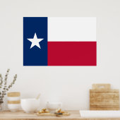 Vlag van Texas: Longhorns, de Texaanse eenzame ste Poster (Keuken)