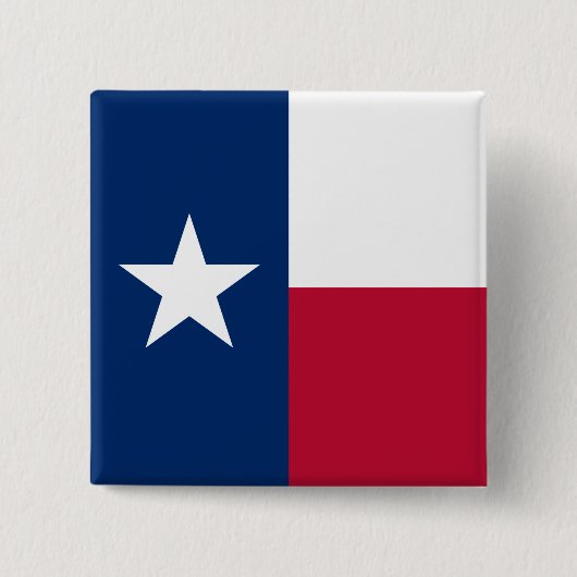 Vlag van Texas: Longhorns, de Texaanse eenzame ste Vierkante Button 5,1 Cm (Voorkant)