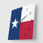 Vlag van Texas: Longhorns, de Texaanse eenzame ste Vierkante Klok (Hoek)