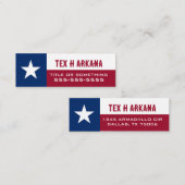 Vlag van Texas Mini Visitekaartje (Voorkant / Achterkant)