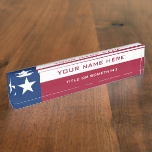 Vlag van Texas Naambordje