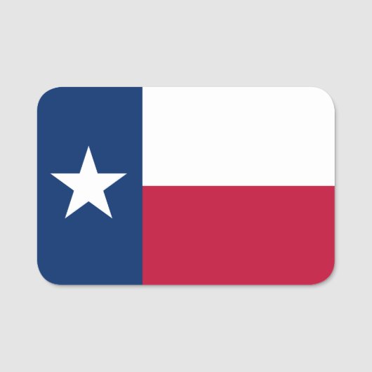 Vlag van Texas Naamplaatje (Voorkant)