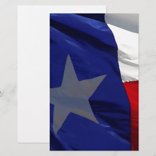 Vlag van Texas Pop Art Briefpapier (Voorkant / Achterkant)