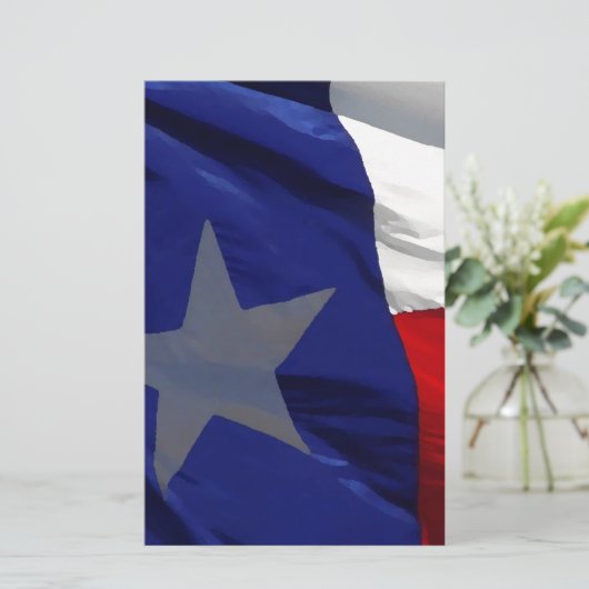 Vlag van Texas Pop Art Briefpapier (Staand voorkant)
