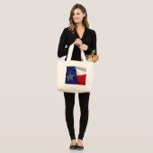 Vlag van Texas Pop Art Grote Tote Bag (Voorkant (model))