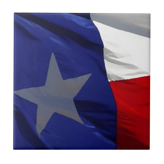 Vlag van Texas Pop Art Tegeltje (Voorkant)