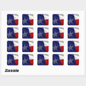 Vlag van Texas Pop Art Vierkante Sticker (Vel)