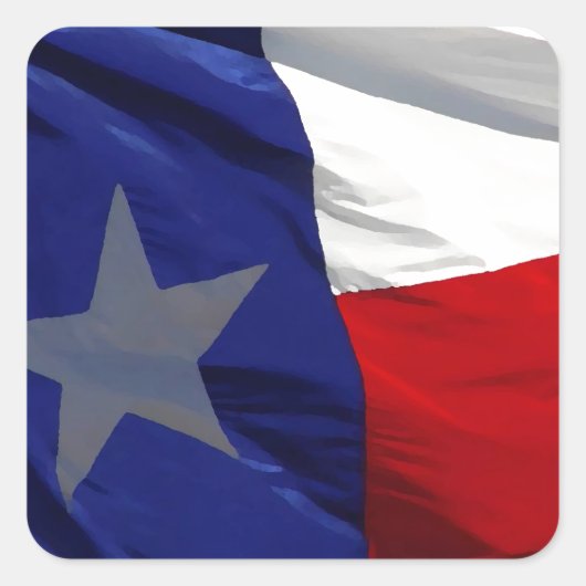 Vlag van Texas Pop Art Vierkante Sticker (Voorkant)