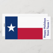 Vlag van Texas, Prettige feestdagen uit de VS Feestdagenkaart (Voorkant / Achterkant)