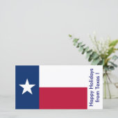 Vlag van Texas, Prettige feestdagen uit de VS Feestdagenkaart (Staand voorkant)