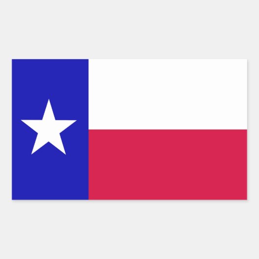 Vlag van Texas Rechthoekige Sticker (Voorkant)