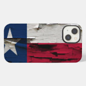 Vlag van Texas Verf afbladingslook iPhone Hoesje (Achterkant horizontaal)