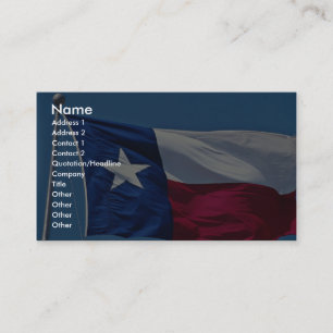 Vlag van Texas Visitekaartje